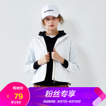 初棉 連帽 長(zhǎng)袖 女 短外套 花邊