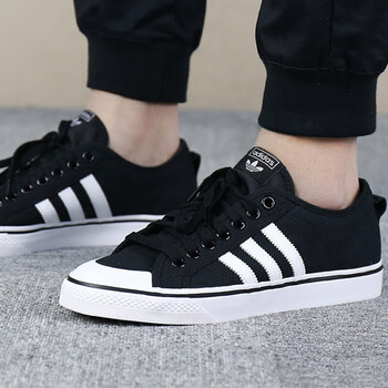 阿迪達(dá)斯（Adidas）板鞋CQ2332一號(hào)黑色+亮白 