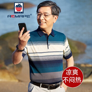 AEMAPE 短袖 男士T恤 907藍色 