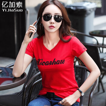 時(shí)尚字母短袖，打造百變女神