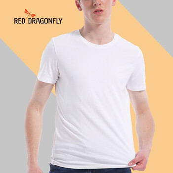 紅蜻蜓（RED DRAGONFLY） 短袖 男士T恤 白色（防水） 