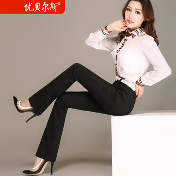 優(yōu)貝爾斯（YOUBES） 中腰 喇叭褲 女 長(zhǎng)褲 休閑褲