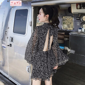 時(shí)尚荷葉邊連衣裙，讓你仙氣十足