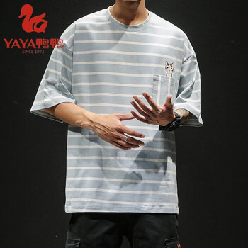 鴨鴨（YAYA） 短袖 男士T恤 淺藍(lán)色T281 