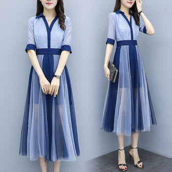 圓領(lǐng)連衣裙，微胖妹子的優(yōu)雅選擇