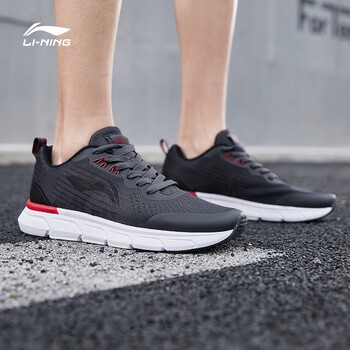 李寧（LI-NING）跑步鞋檀黑色/標準黑 