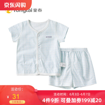 女童藍(lán)色短袖套