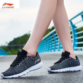 李寧（LI-NING）跑步鞋基礎(chǔ)黑-3 37