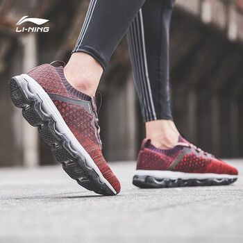 李寧（LI-NING）跑步鞋果酒紅/深紫紅 44