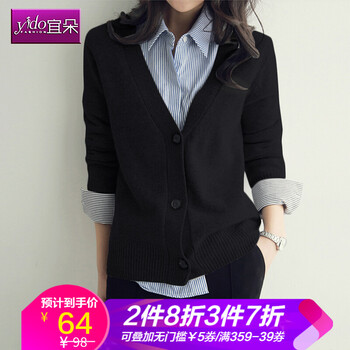 女裝v領(lǐng)短款毛衣