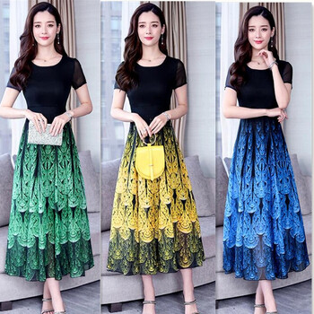 召香（ZHAOXIANG） 幾何圖案，植物花卉，動(dòng)物 印花 連衣裙