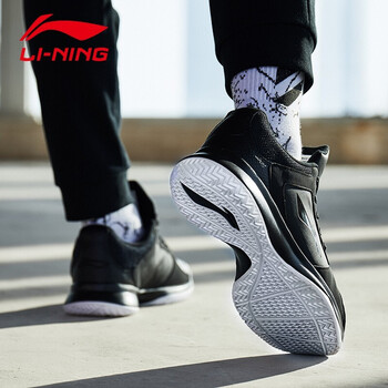 李寧（LI-NING）籃球鞋ABFM001新基礎黑/基礎白 42