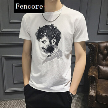 Fencore 短袖 男士T恤 白色 