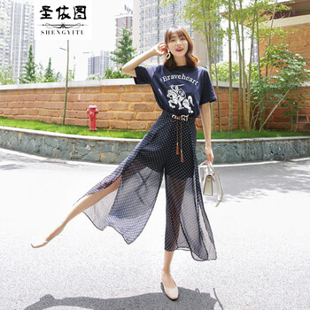 時尚印花九分褲，讓你輕松做女神