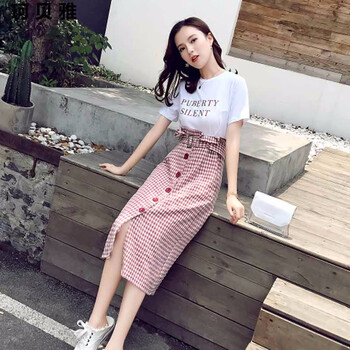珂貝雅（KE BEI YA） 格子 格子 連衣裙