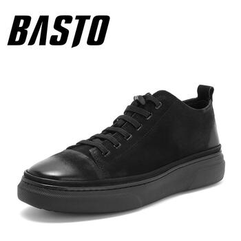 百思圖（BASTO）男士磨砂黑 38