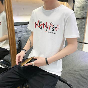 潛徒（QIANTU） 短袖 男士T恤 【牧】2028 米白【100%棉】 
