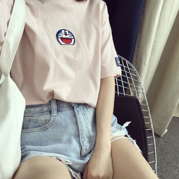 圓領印花，微胖妹子的福音