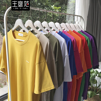 主意范（ZHUYIFAN） 五分袖 男士T恤 藍(lán)色 