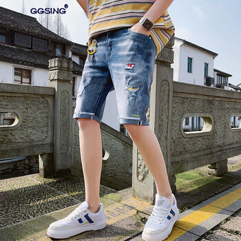 GGSING 修身褲 港風(fēng)，街頭 男士牛仔褲