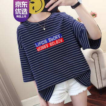 清新條紋裙，微胖妹子的福音