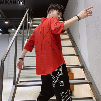 MIKANONI 短袖 男士T恤 紅色  