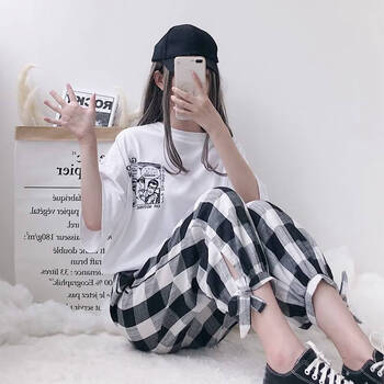輕鷗 綁帶，印花 短袖 T恤 女 圓領(lǐng)