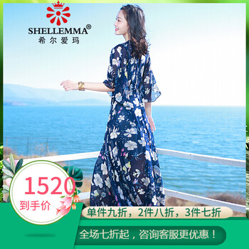 希爾愛瑪（SHELLEMMA） 大花 花邊 連衣裙