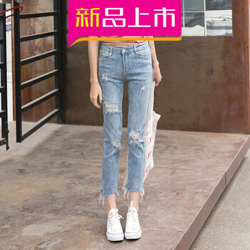 妹子穿搭牛仔褲，微胖女生的福音