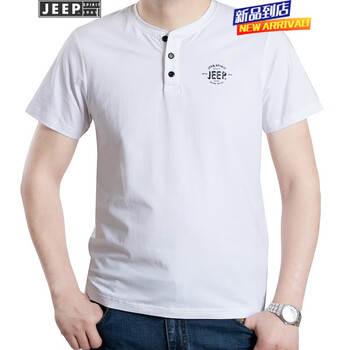 吉普（JEEP） 短袖 男士T恤 TS0092白色 