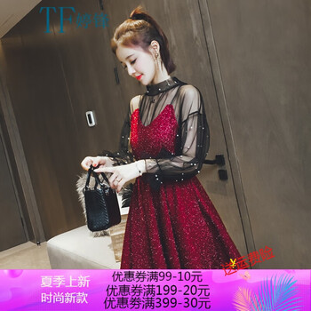 元素,流行,新款,網(wǎng)紗,趨勢,珍珠連衣裙,樣式