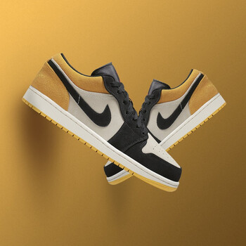 耐克（NIKE）籃球鞋553558-127（黑黃） 