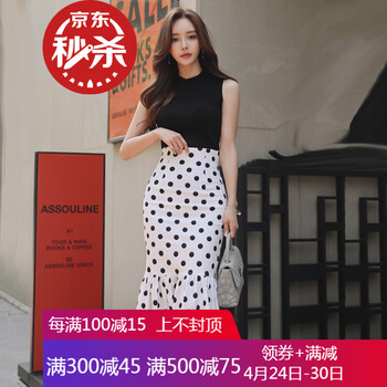 復(fù)古高腰半身裙，穿出你的少女心