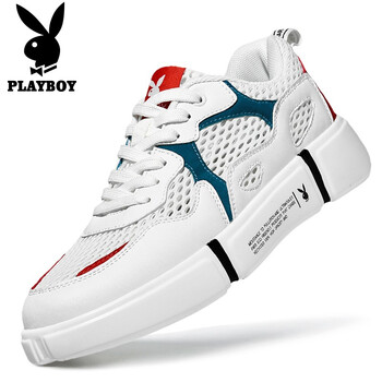 花花公子（PLAYBOY）男士白紅網(wǎng)面 