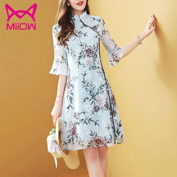 貓人（MiiOW） 碎花 印花 連衣裙