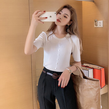 衣妻針織衫短袖