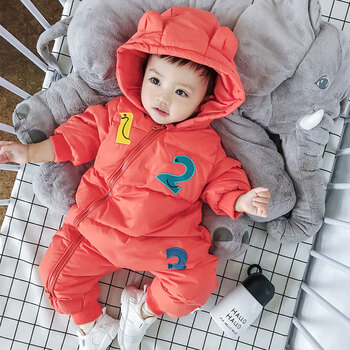 寶寶羽絨服女連體