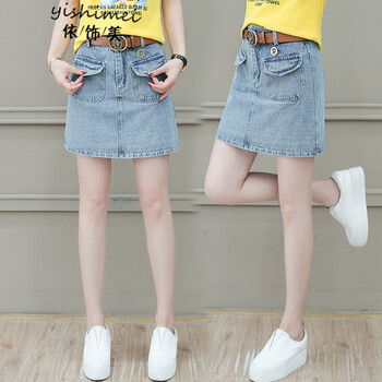 夏日個(gè)子太累，高腰短裙來(lái)幫你