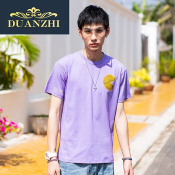 端致（DUANZHI） 長(zhǎng)袖 男士T恤 紫色 