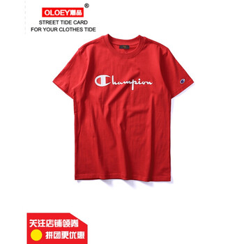 OLOEY 短袖 男士T恤 冠軍 紅色 