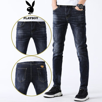 花花公子（PLAYBOY） 修身褲 青春休閑，基礎(chǔ)大眾 男士牛仔褲