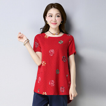 簡(jiǎn)約風(fēng)印花上衣，微胖妹子的福音