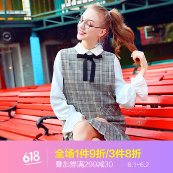怎么樣,百褶格紋連衣裙,百褶格紋連衣裙