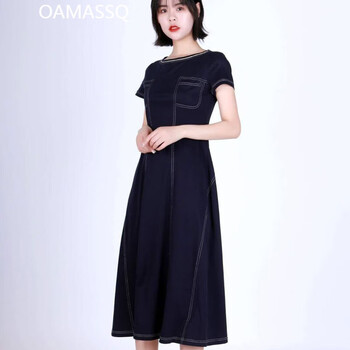 夏日季，圓領(lǐng)連衣裙打造優(yōu)雅女神