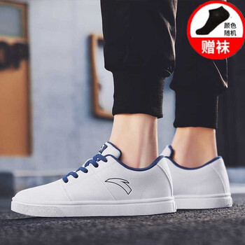 安踏（ANTA）板鞋安踏白/藏藍(lán)-91738000 