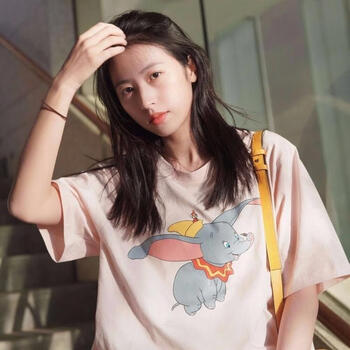 珀卡漫（PORCARMAN） 印花 短袖 T恤 女 圓領(lǐng)