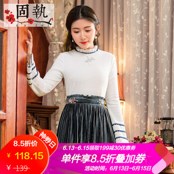 固執(zhí)（OBSTINATE） 紐扣，蕾絲 短袖 T恤 女 立領(lǐng)