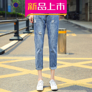 妹子穿搭牛仔褲，微胖女生的福音