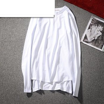 美黛遇 長(cháng)袖 男士T恤 CT019長(cháng)袖白色 