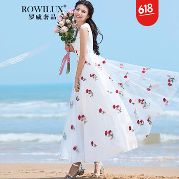 羅威奢品（ROWILUX） 大花 繡花，刺繡，拼接，提花 連衣裙
